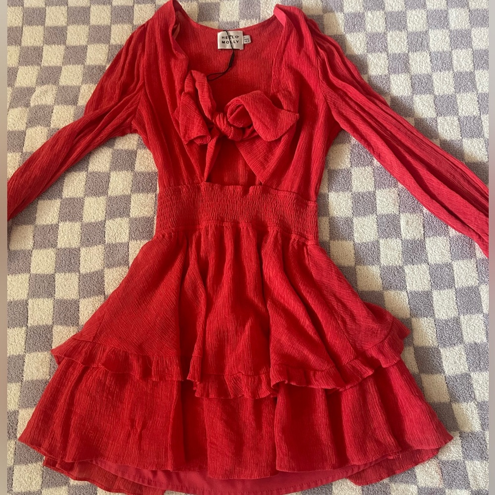 Hello Molly Red Tie Dress